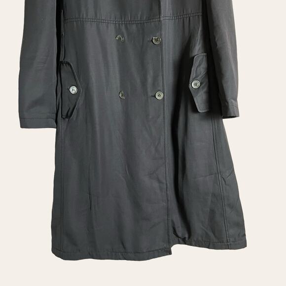 See by Chloe Vintage Y2K Black Double Breasted A-Line Trench Coat Size 10 - Picture 5 of 14